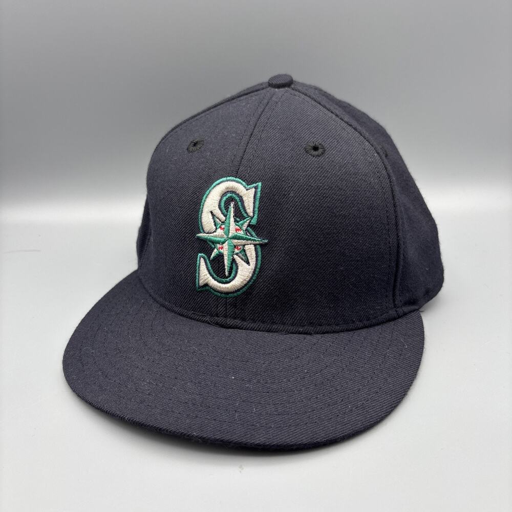 Seattle Mariners New Era 59Fifty Authentic MLB Cap Fitted Hat 7 1/4 Vintage